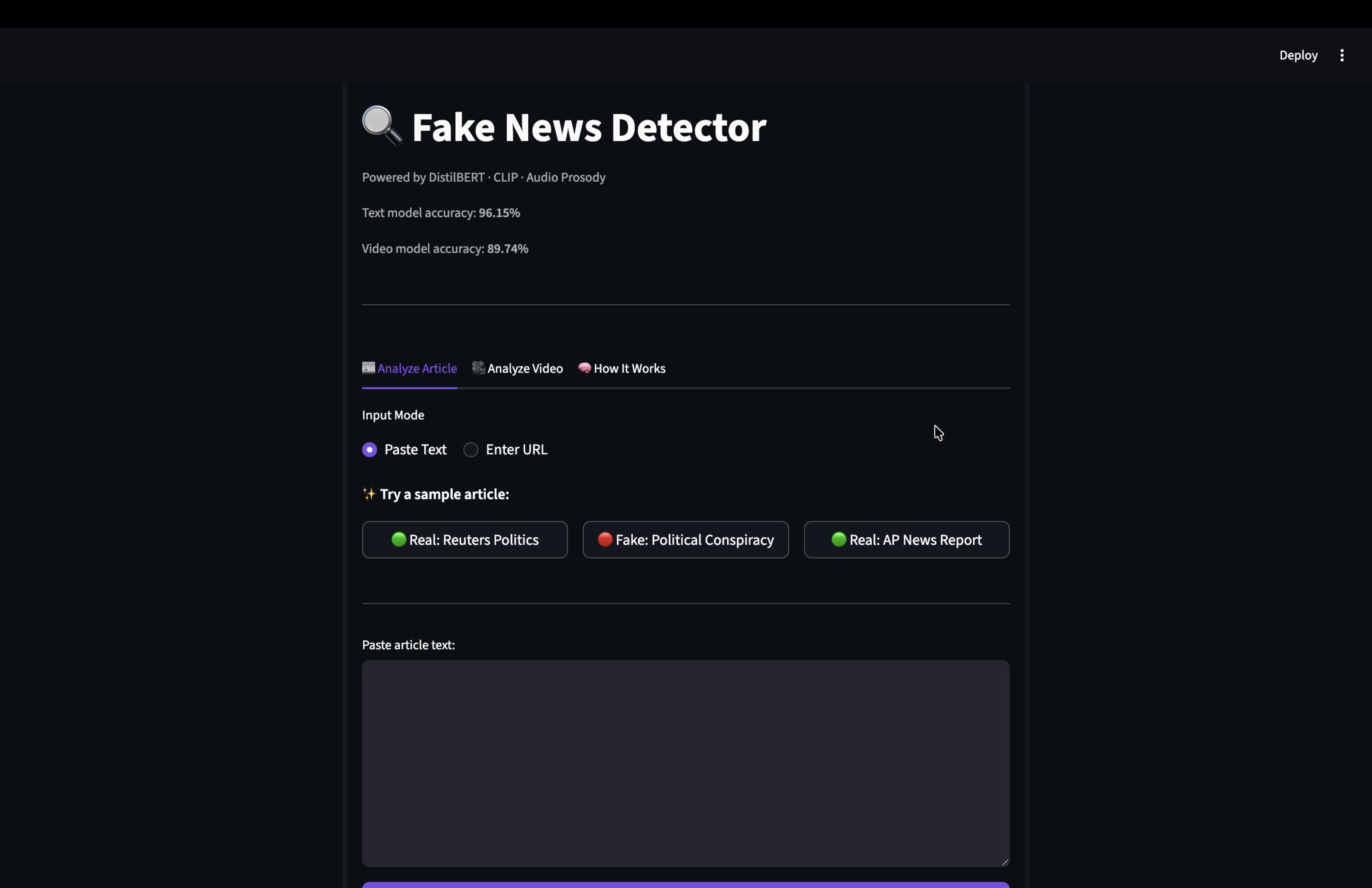 Fake News Detector screenshot 1